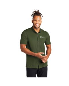 MERCER+METTLE Stretch Pique Full-Button Polo