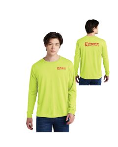 JERZEES - Dri-Power 100% Polyester Long Sleeve T-shirt Front & Back Logos