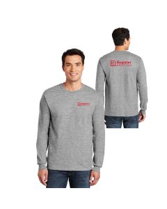 Gildan - Ultra Cotton Long Sleeve T-Shirt Front & Back Logos