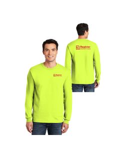 Gildan - Long Sleeve Hi Vis T-shirt Front & Back Logos
