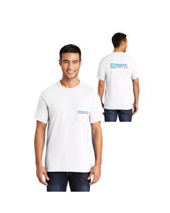 Port &amp; Company - Core Blend Pocket Tee Front & Back Logos