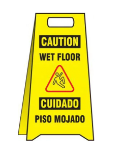 OSHA Caution Bilingual 2 X Fold-Ups®: Wet Floor